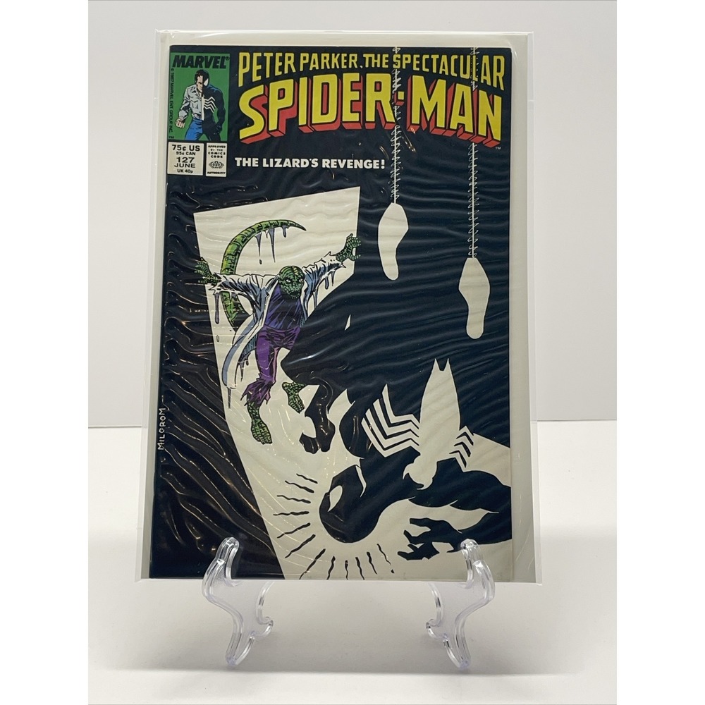 Spectacular Spider-Man #127 1987 Marvel Lizard Black Suit